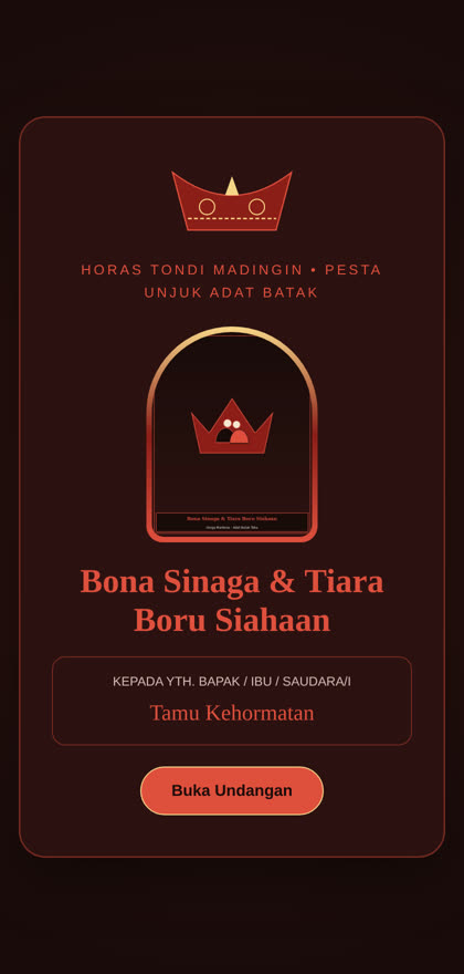 Pratinjau tema Gorga Marbona — Adat Batak Toba