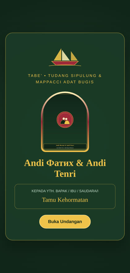 Pratinjau tema Lipa Sabbe Pinisi — Adat Bugis Makassar