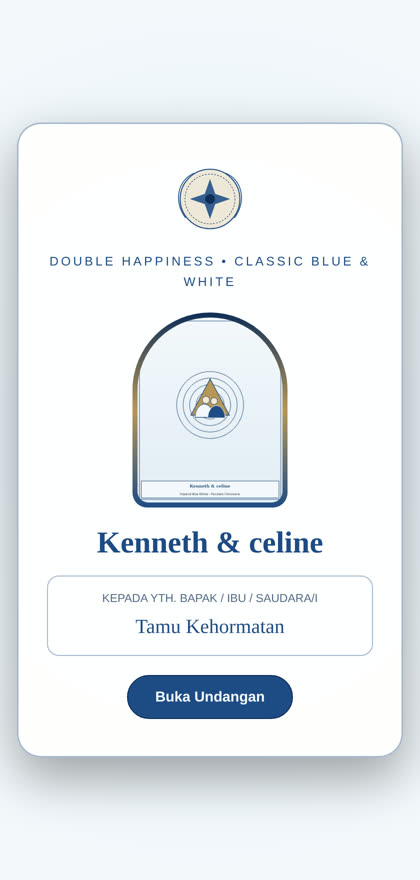 Pratinjau tema Imperial Blue Willow — Porcelain Chinoiserie