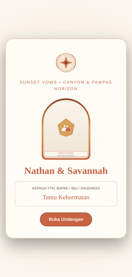 Pratinjau tema Desert Solstice — Boho Terracotta Arch