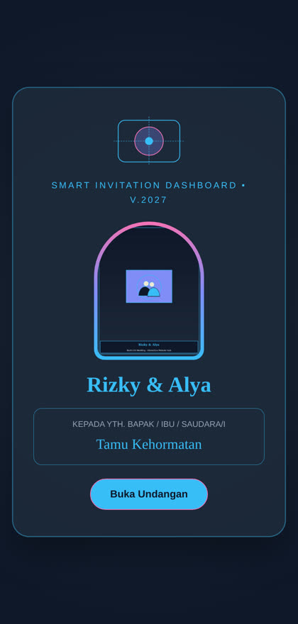 Pratinjau tema Bento OS Wedding — Interactive Modular Hub