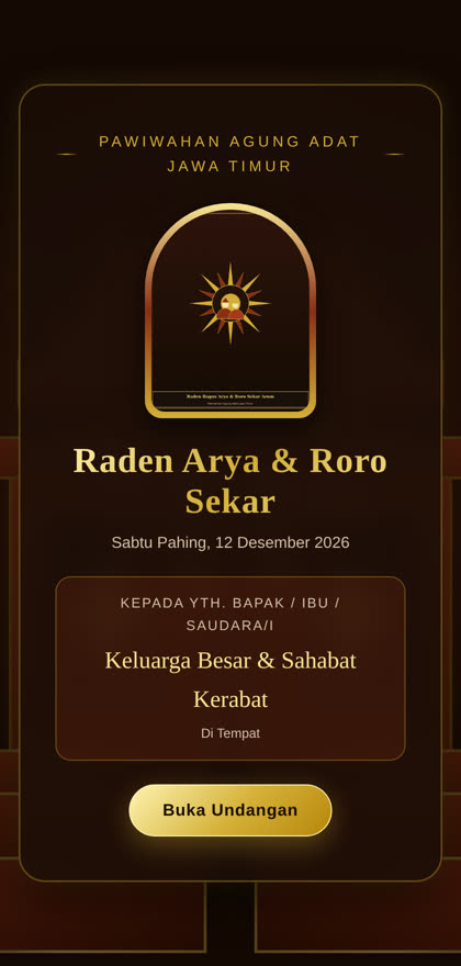 Pratinjau tema Swarna Majapahit — Adat Jawa Timur